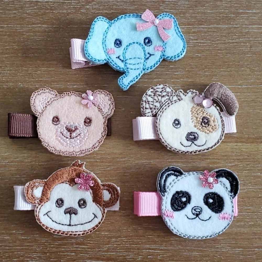 Shimmy Shimmy Inc Animal Hair Clippies Set of 5